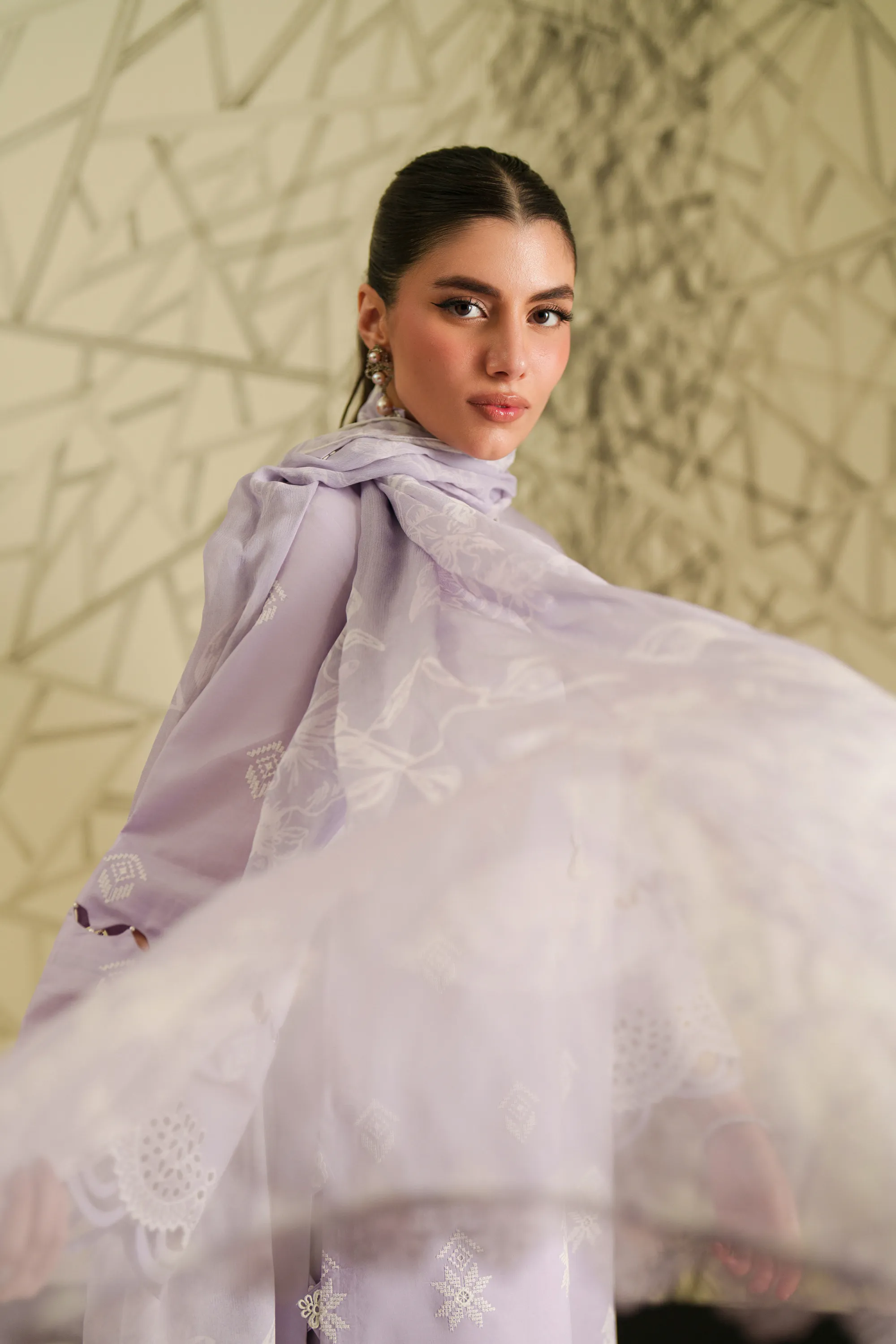 Amethyst Lilac - Luxury Lawn Suit - Image 4