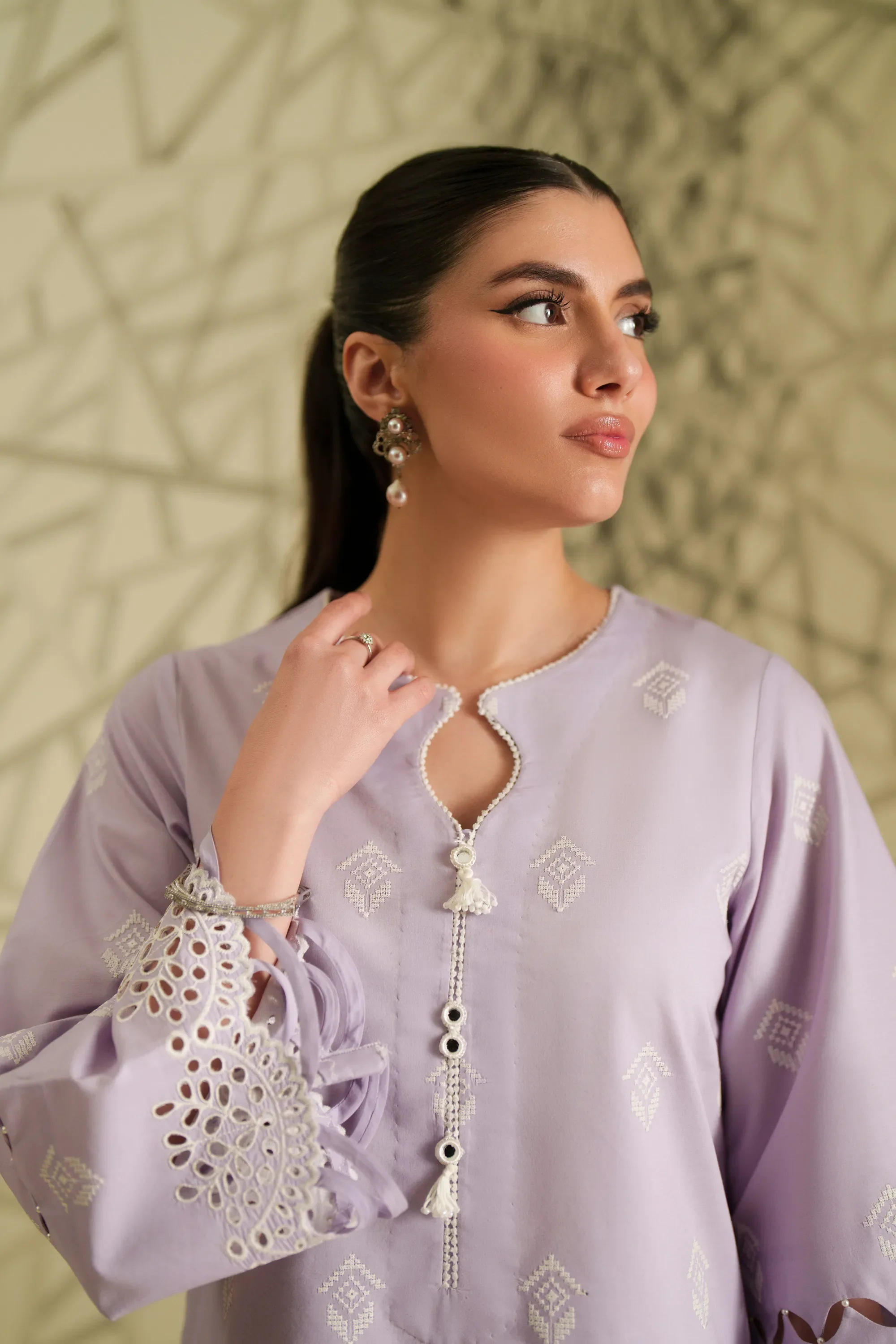 Amethyst Lilac - Luxury Lawn Suit - Image 5
