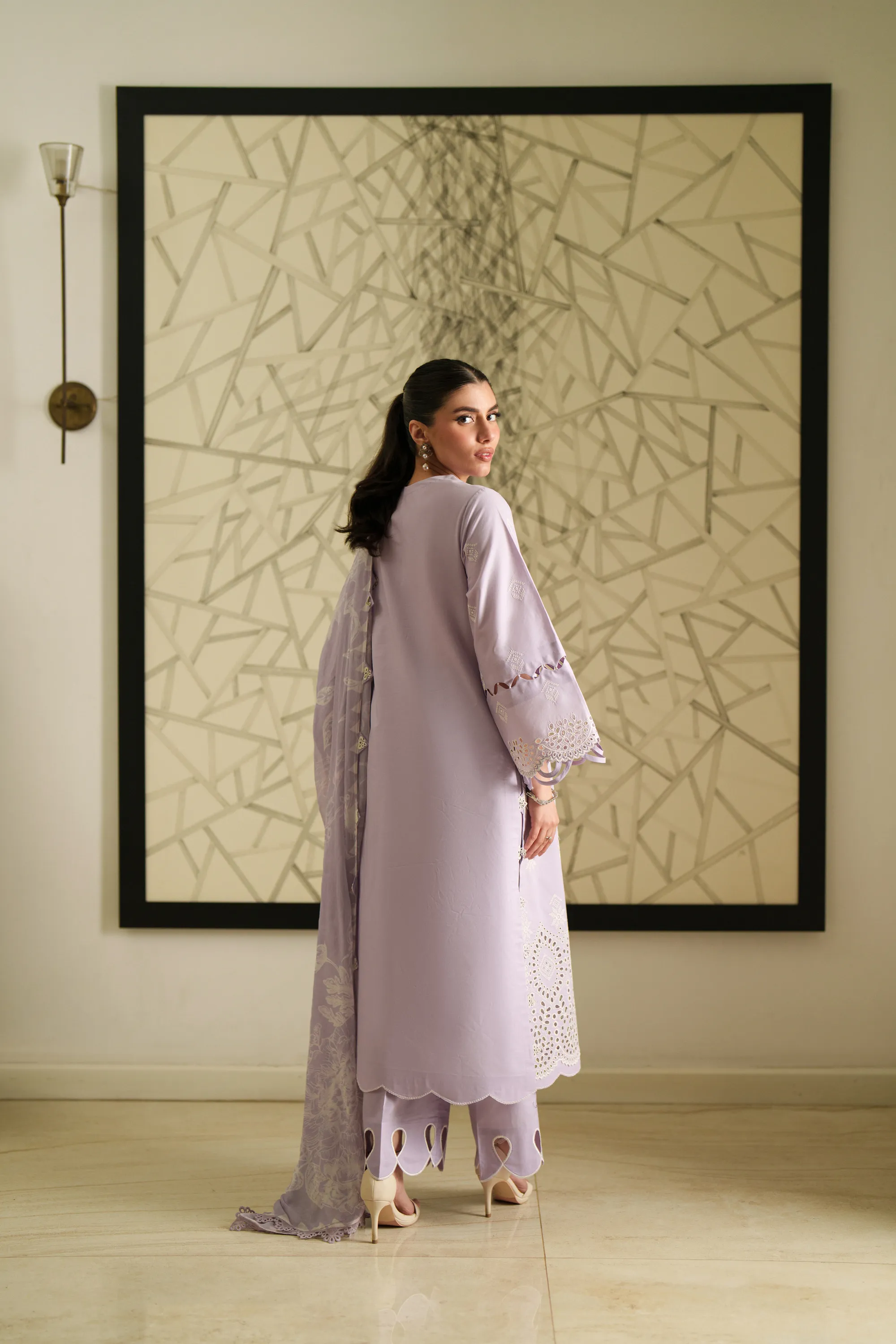 Amethyst Lilac - Luxury Lawn Suit - Image 6