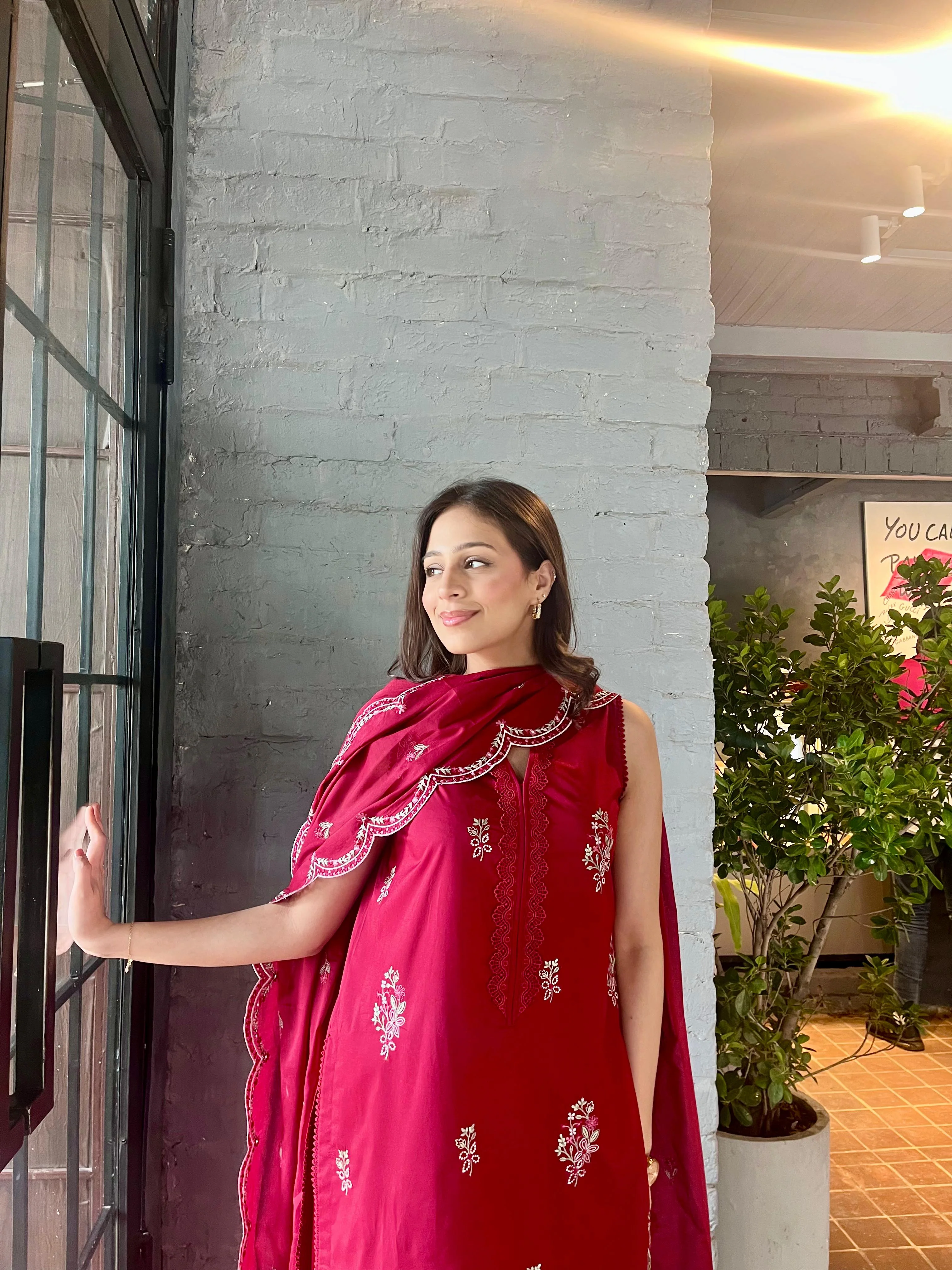 Crimson - Luxury Lawn Suit - Image 3