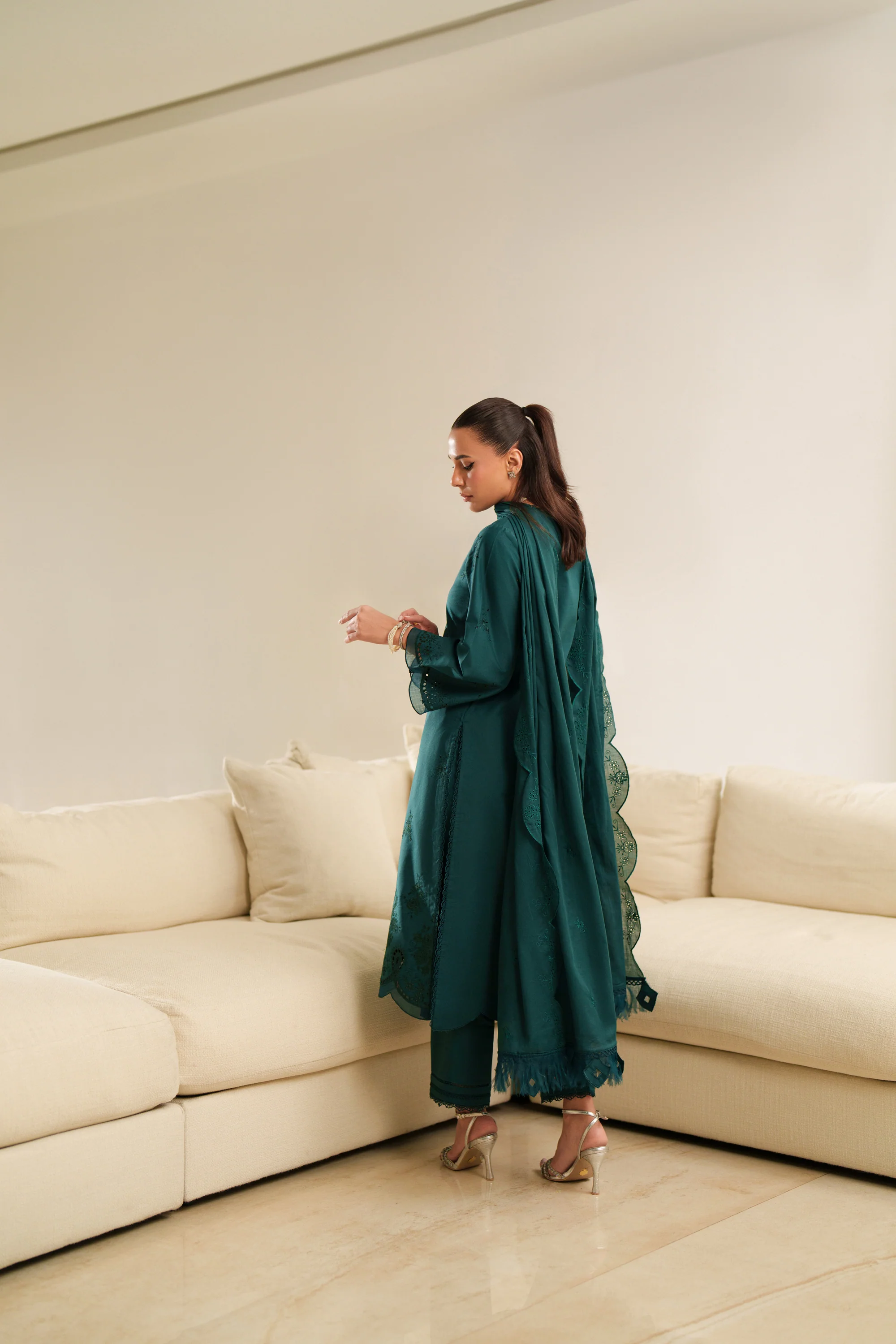 Deep Emerald - Luxury Lawn Suit - Image 5