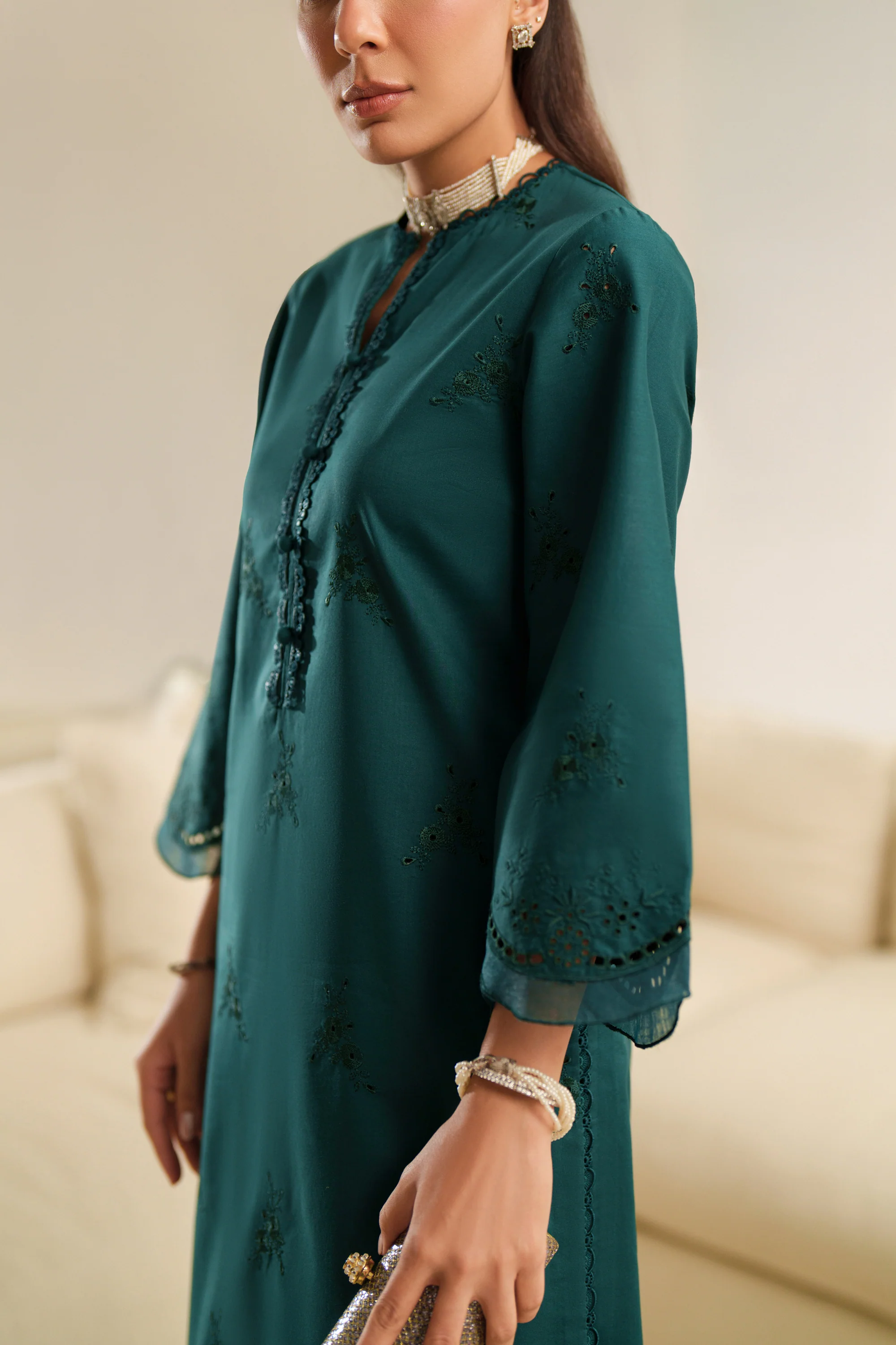 Deep Emerald - Luxury Lawn Suit - Image 6