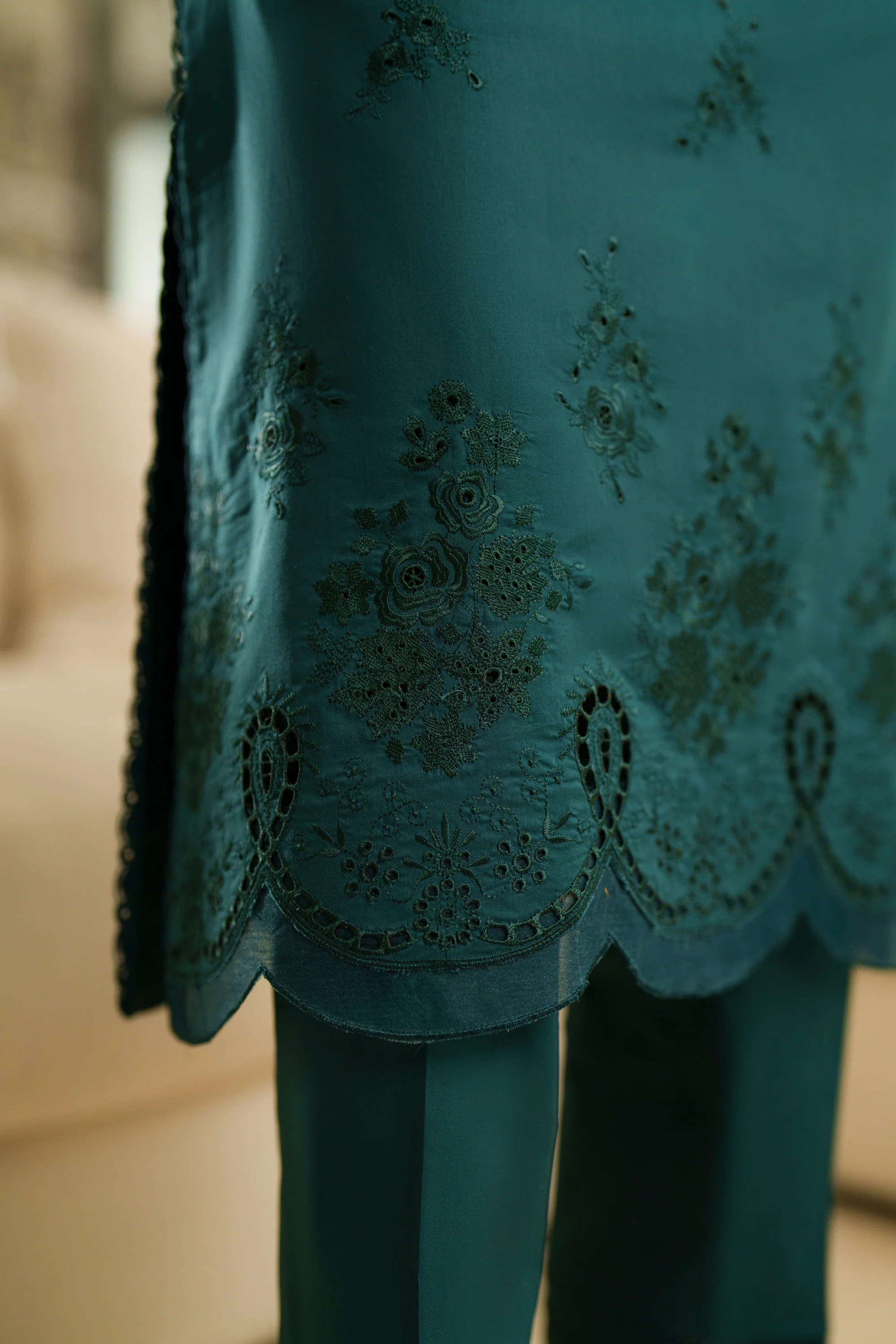 Deep Emerald - Luxury Lawn Suit - Image 7