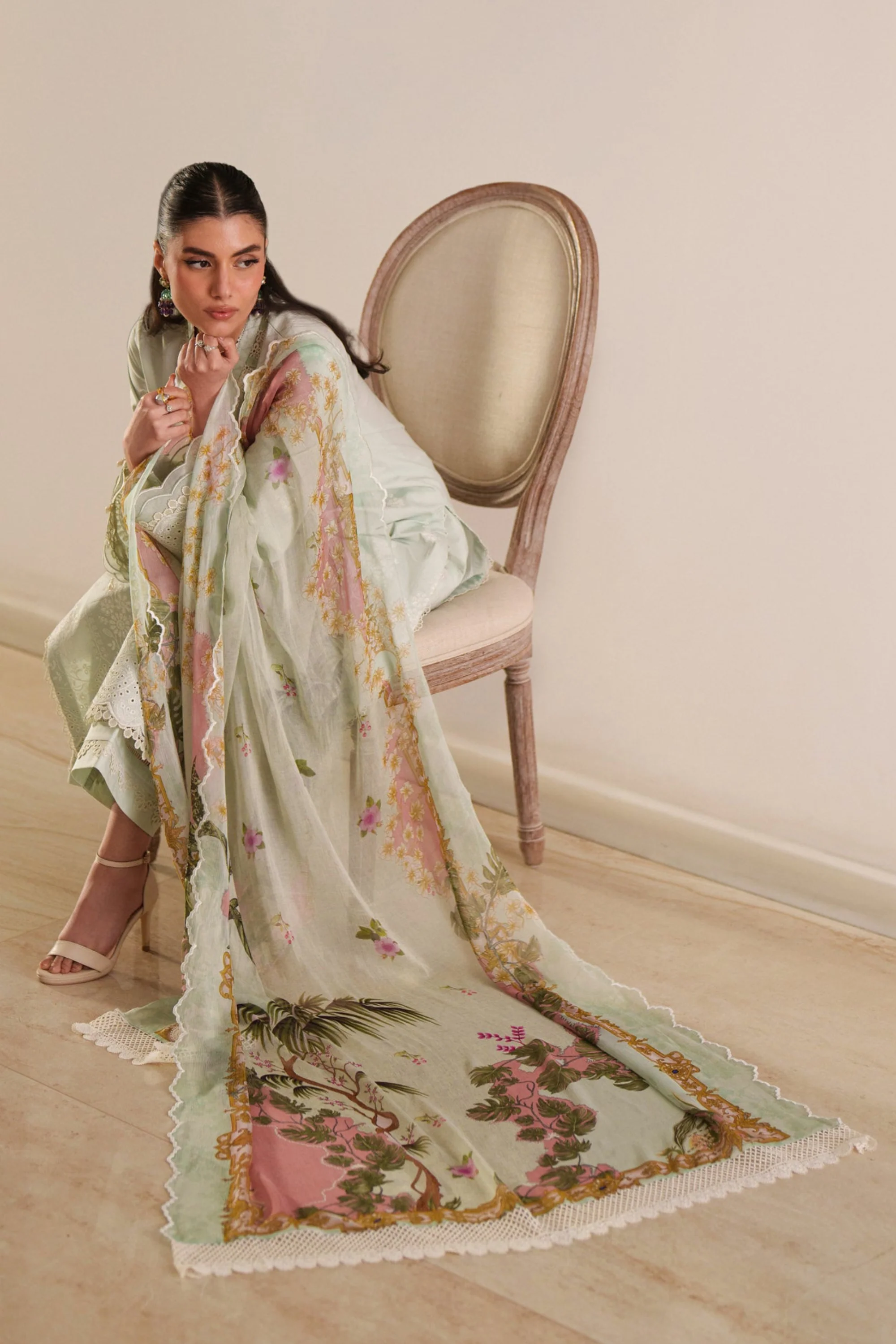 Ethereal Mint - Luxury Lawn Suit - Image 8