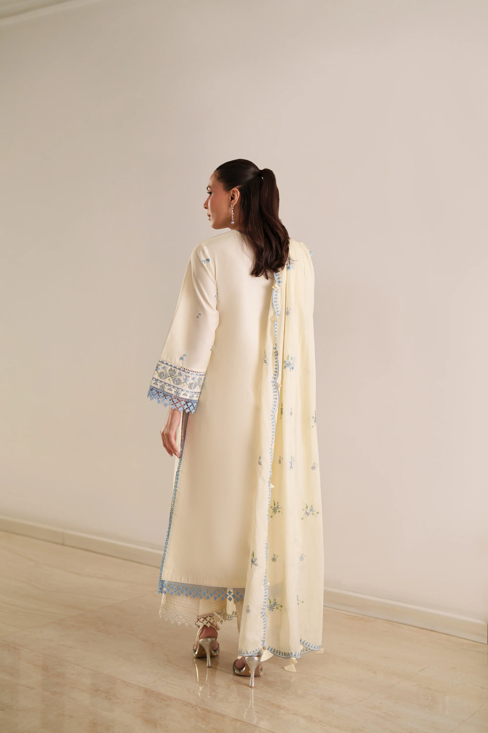 Ivory Suzani - Luxury Lawn Suit - Image 7
