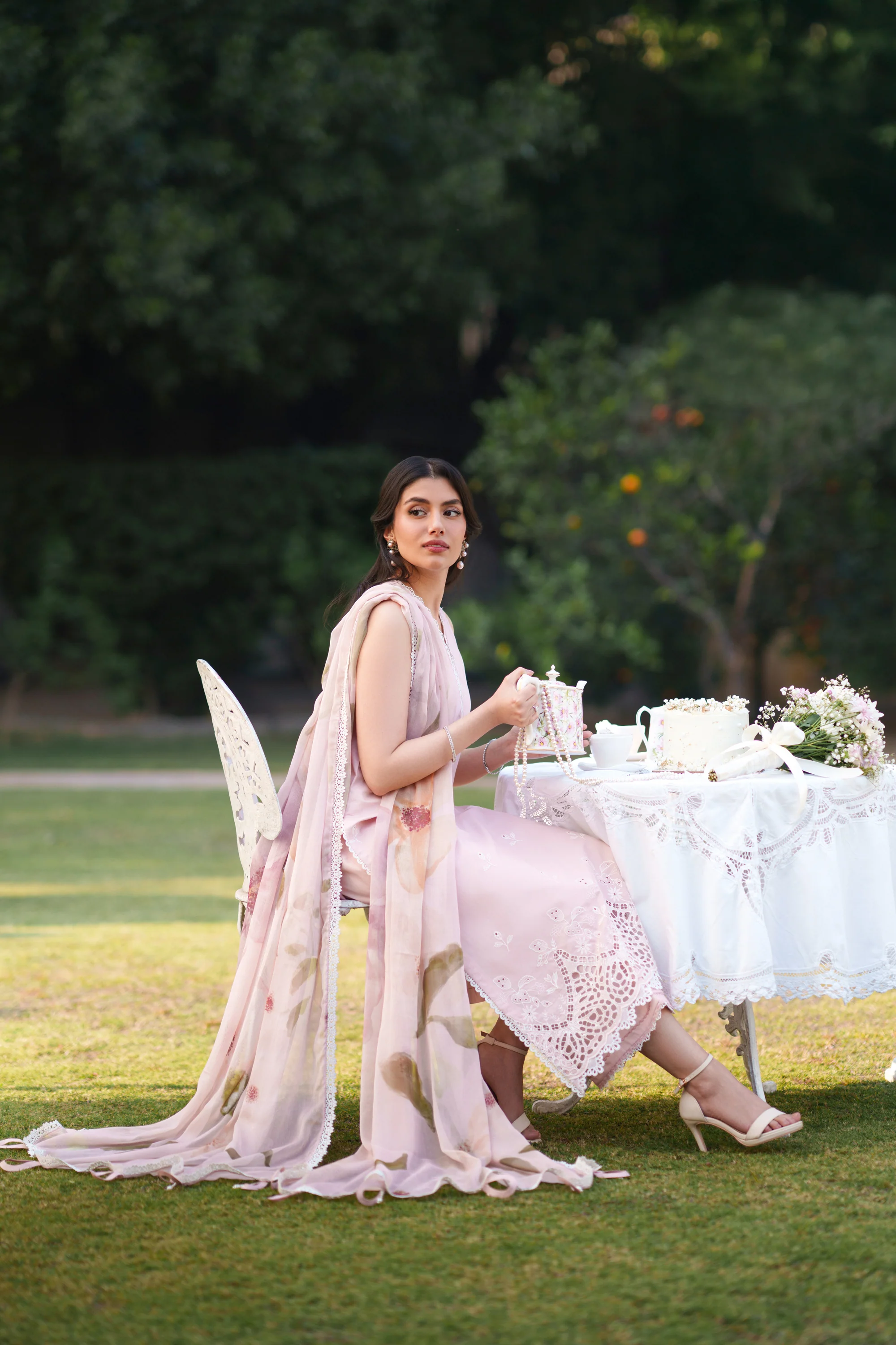 Rosy Whisper - Luxury Lawn Suit - Image 11