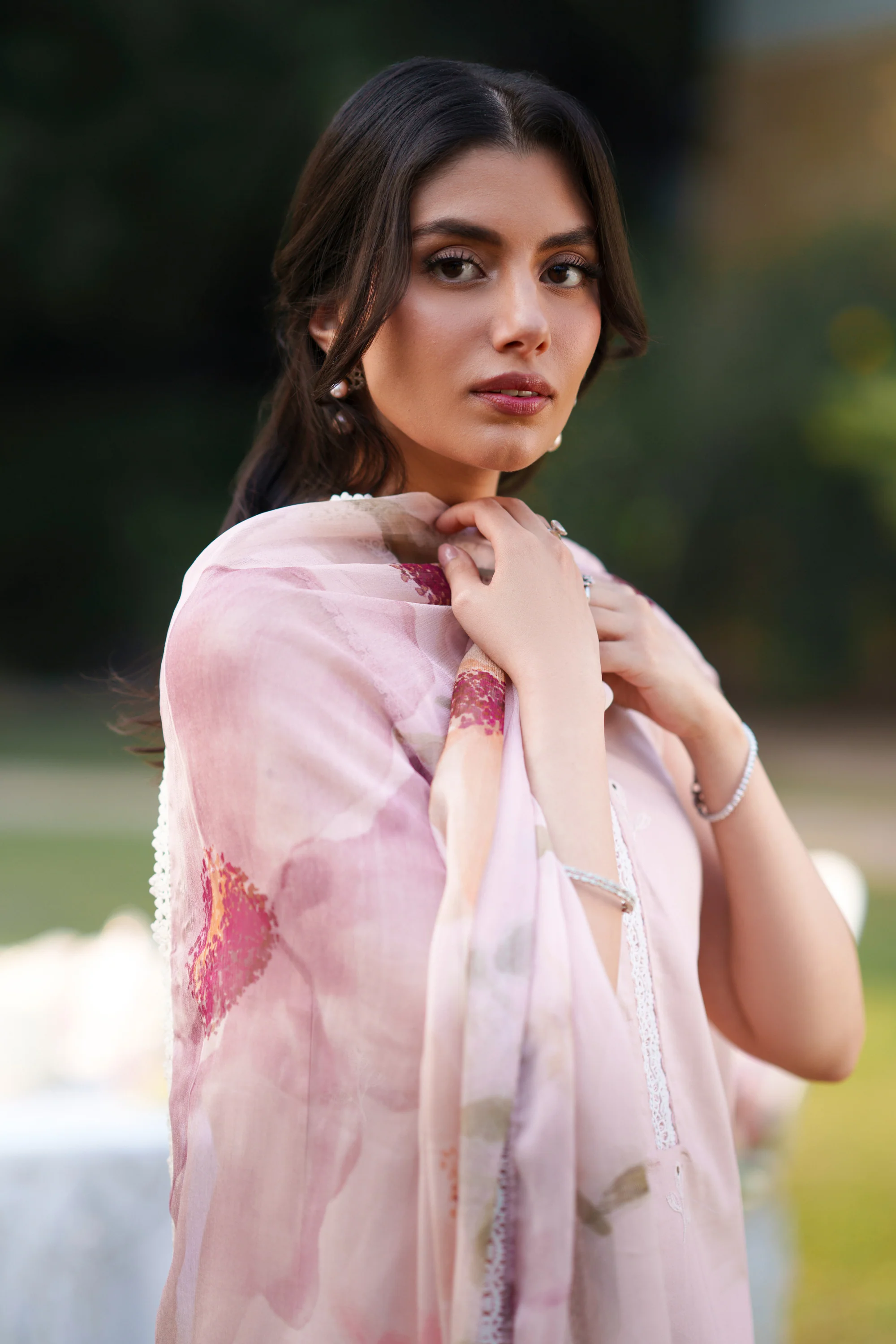 Rosy Whisper - Luxury Lawn Suit - Image 13