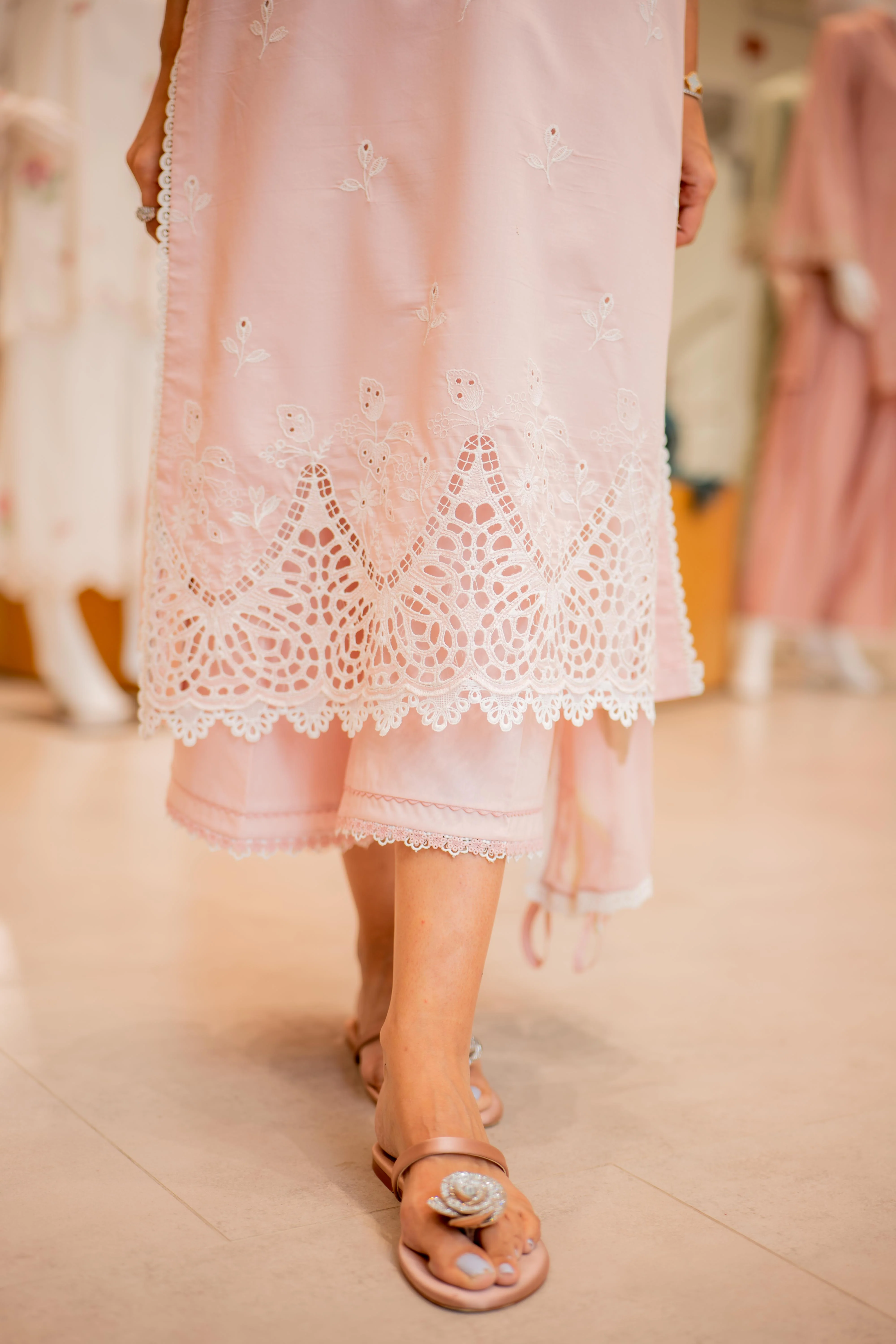 Rosy Whisper - Luxury Lawn Suit - Image 15
