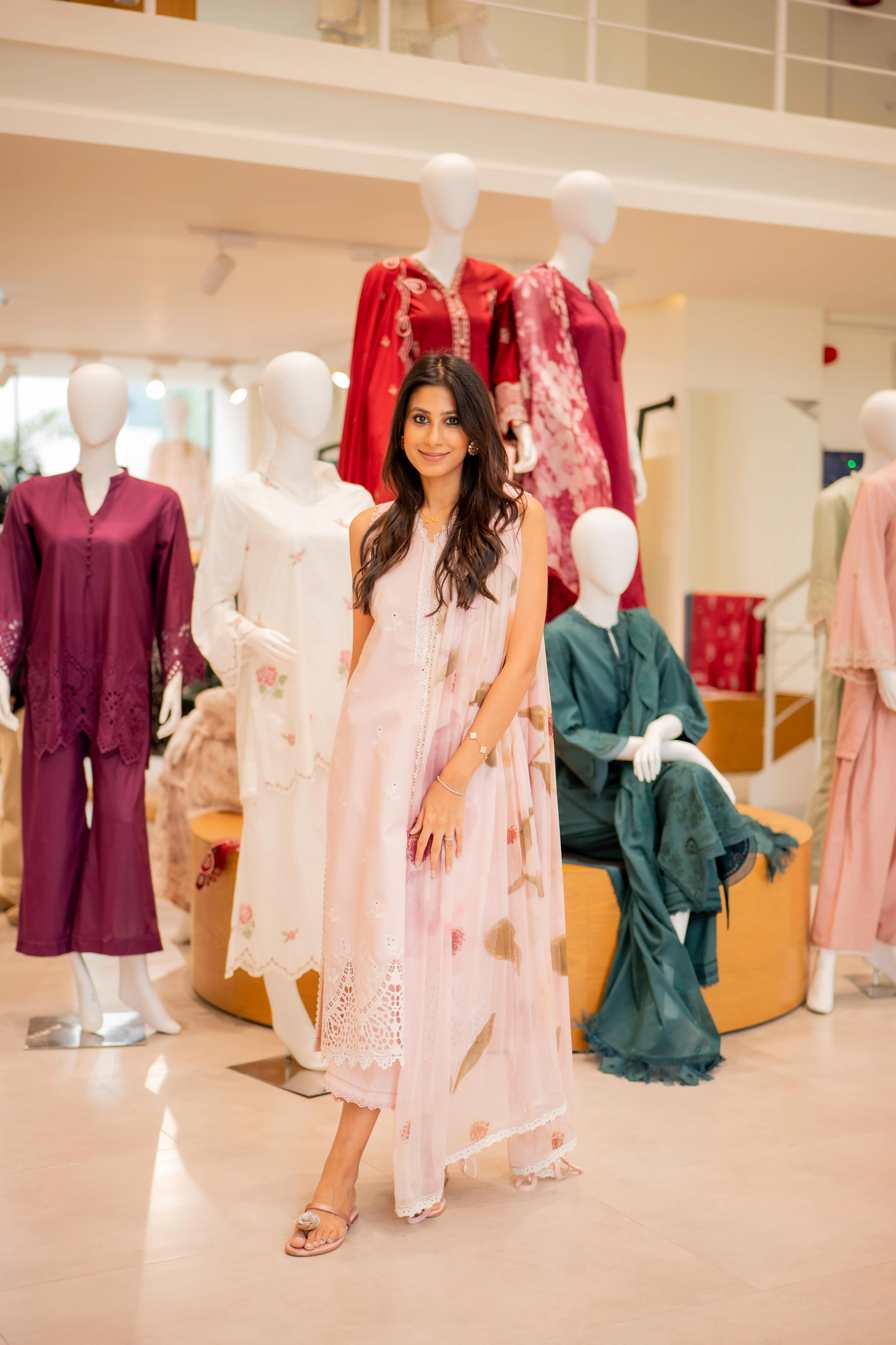 Rosy Whisper - Luxury Lawn Suit - Image 6