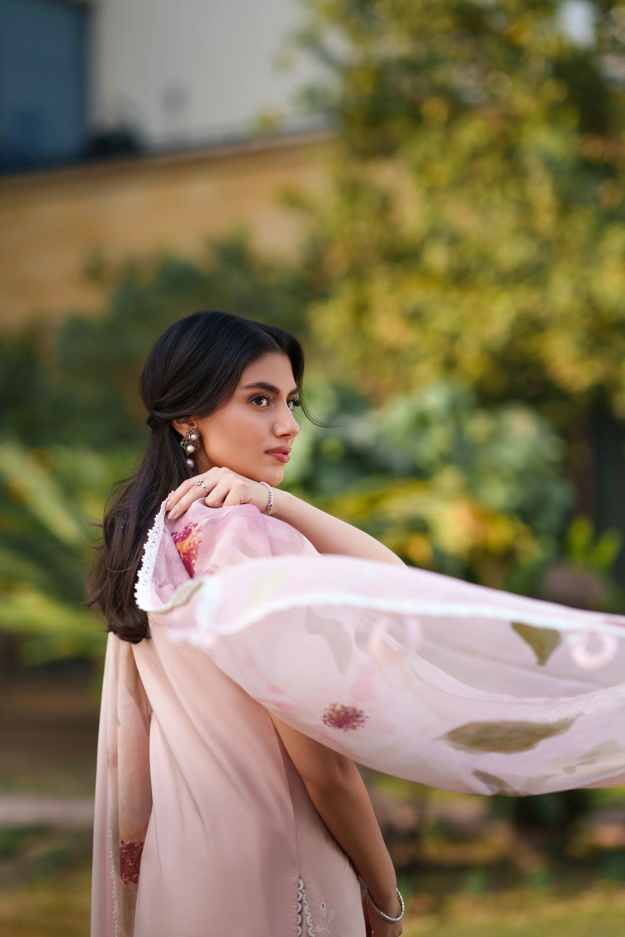 Rosy Whisper - Luxury Lawn Suit - Image 8