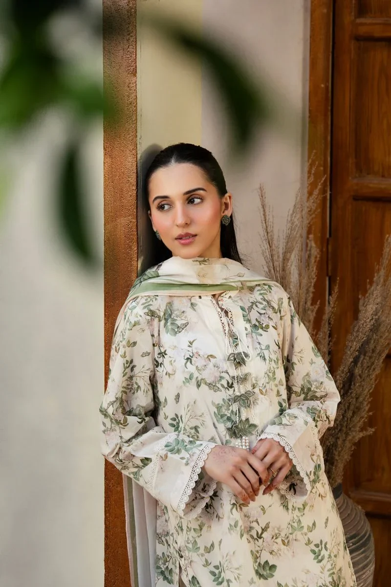 Feuille - Printed Lawn Suit - Image 3