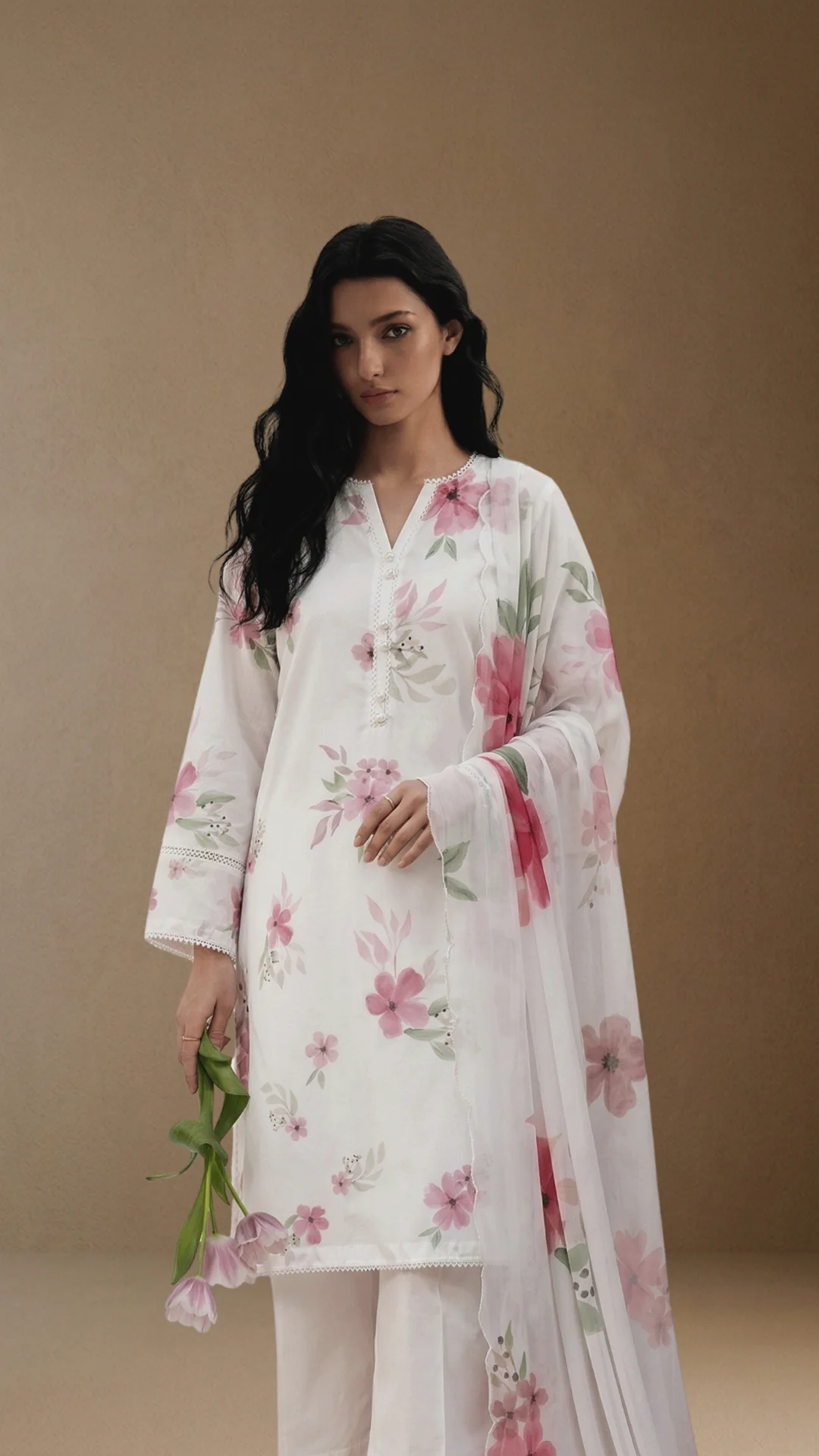 Floral Escape - Printed Lawn Suit - Image 3