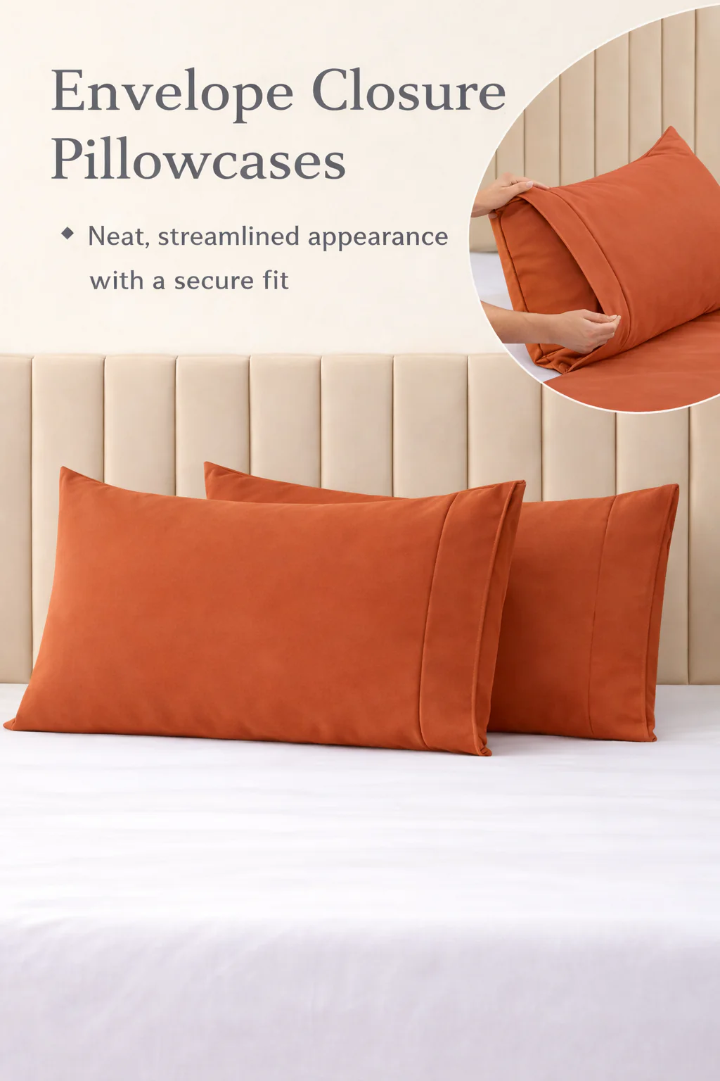 Luxe T400 Terracotta Bed Sheet Set - Image 3