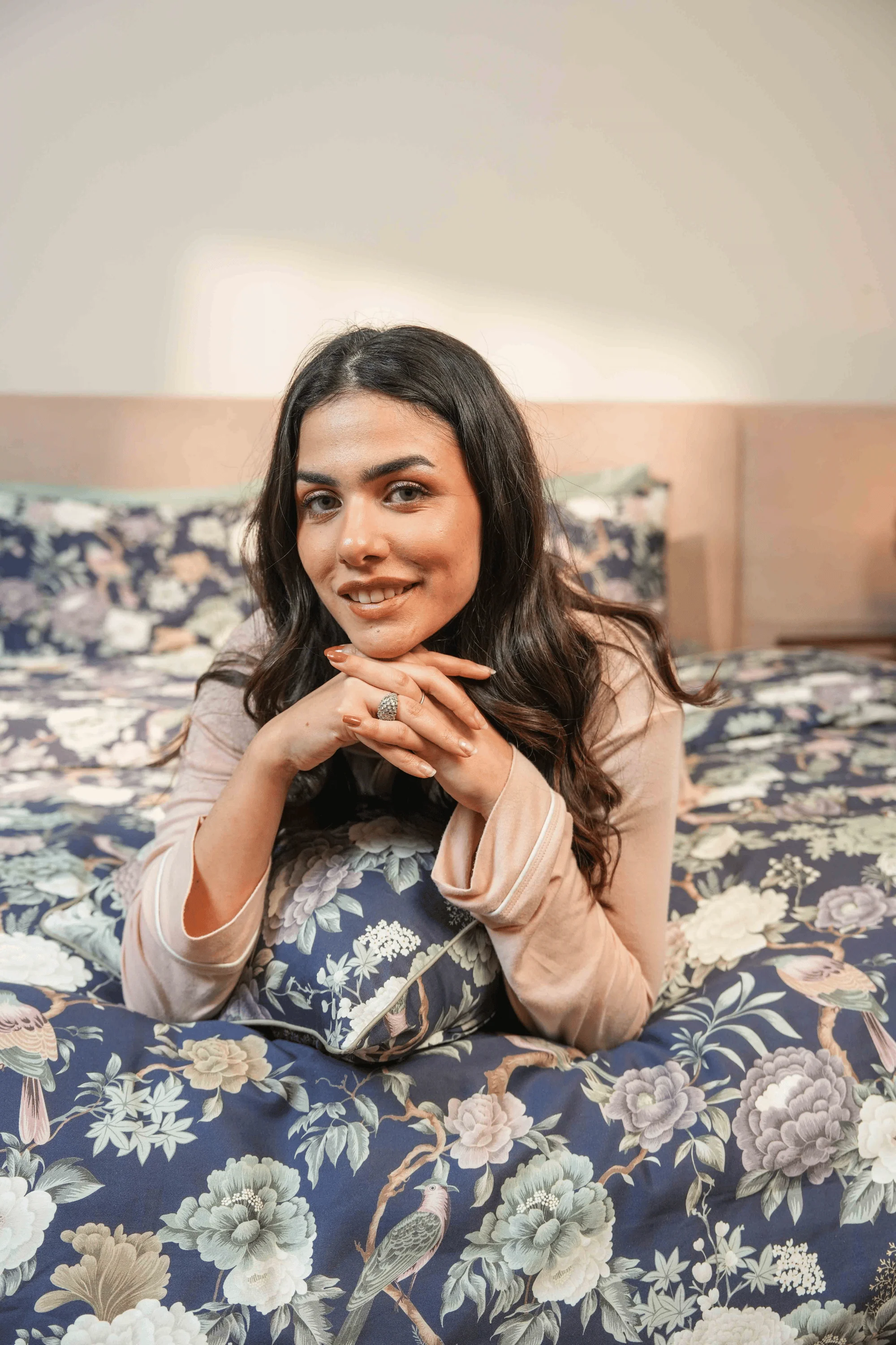 Moonflower Sateen Bed Sheet Set-Luxe T200 - Image 5