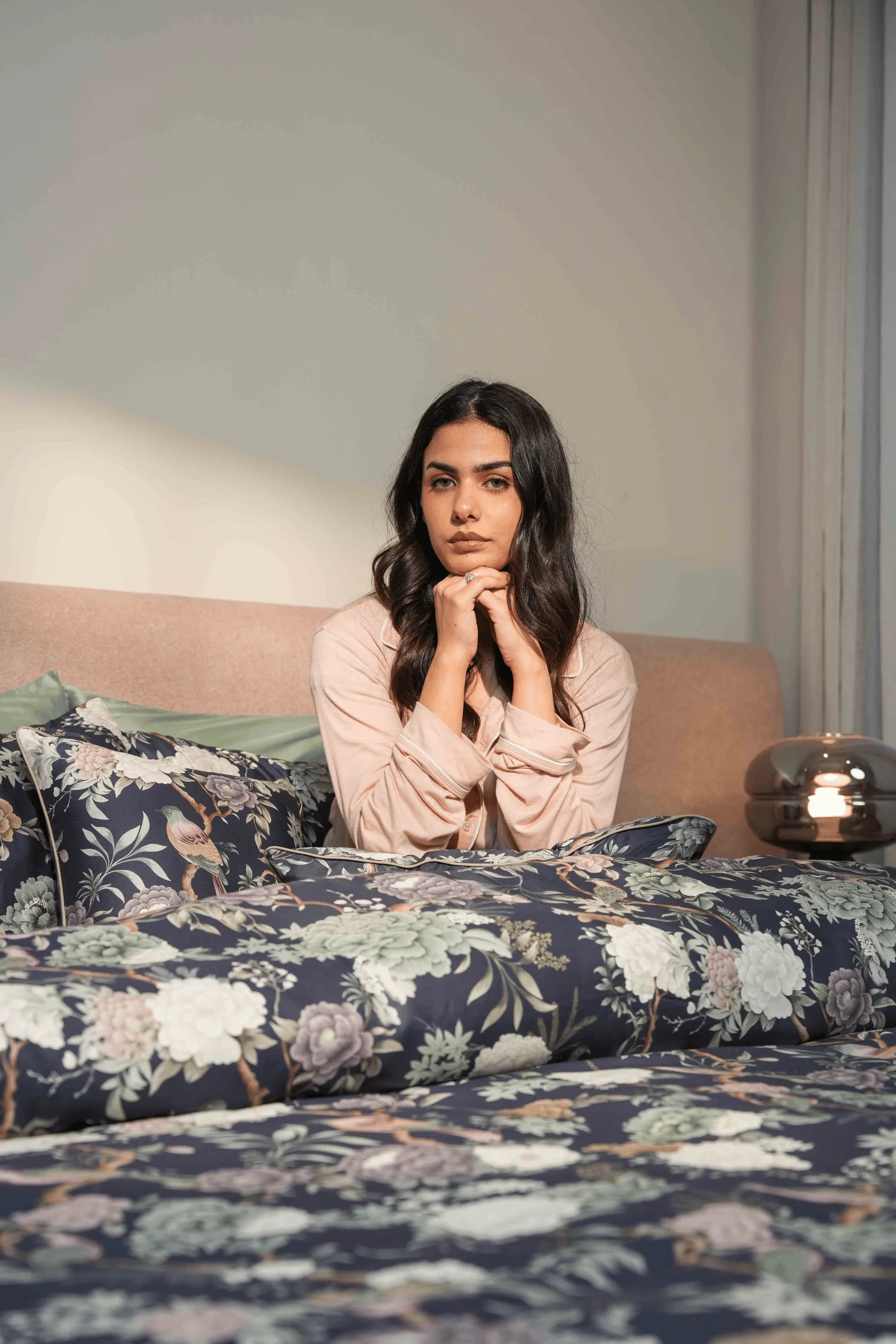 Moonflower Sateen Duvet Cover Set-Luxe T200 - Image 3