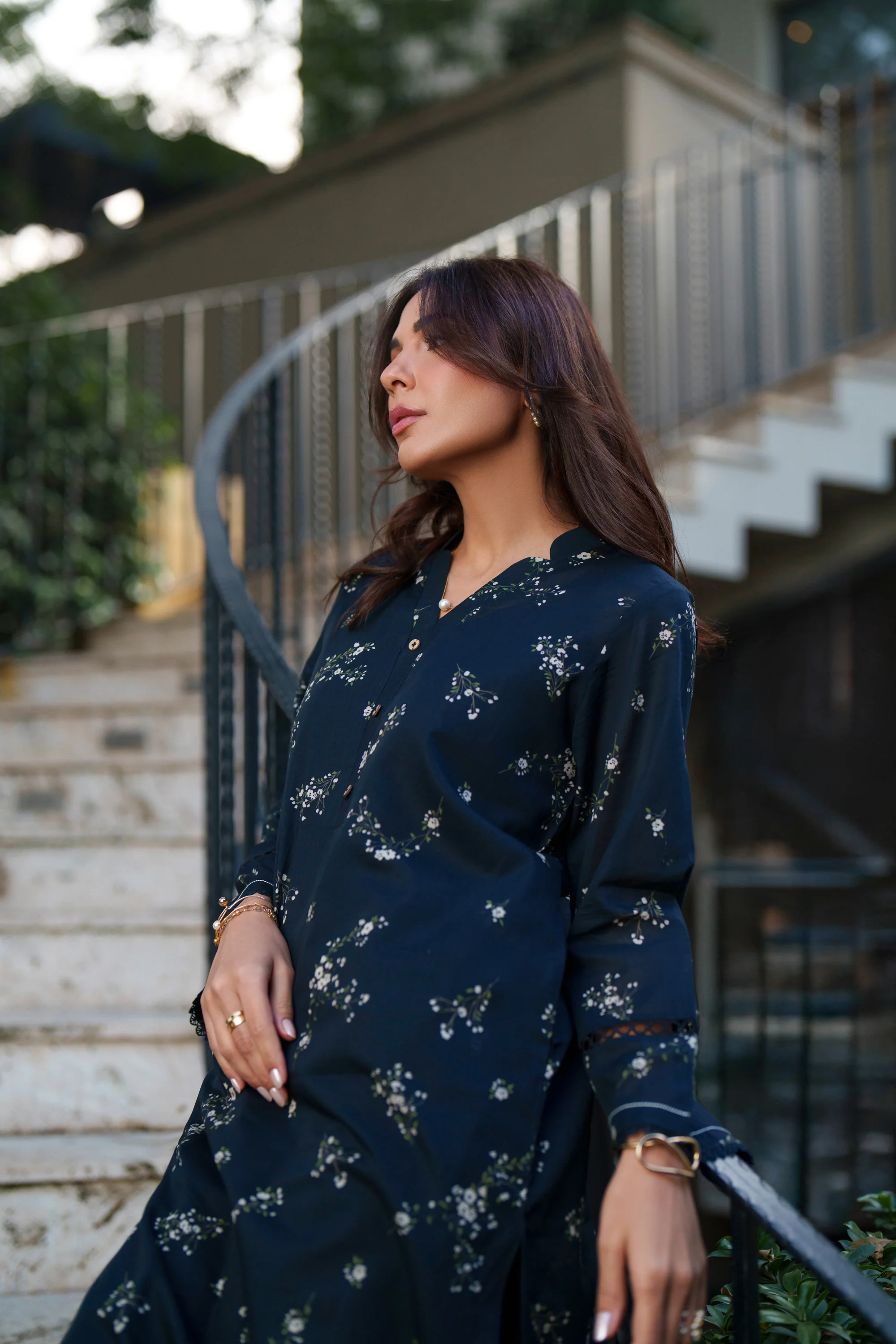 Noir Flora Kurta - Image 6