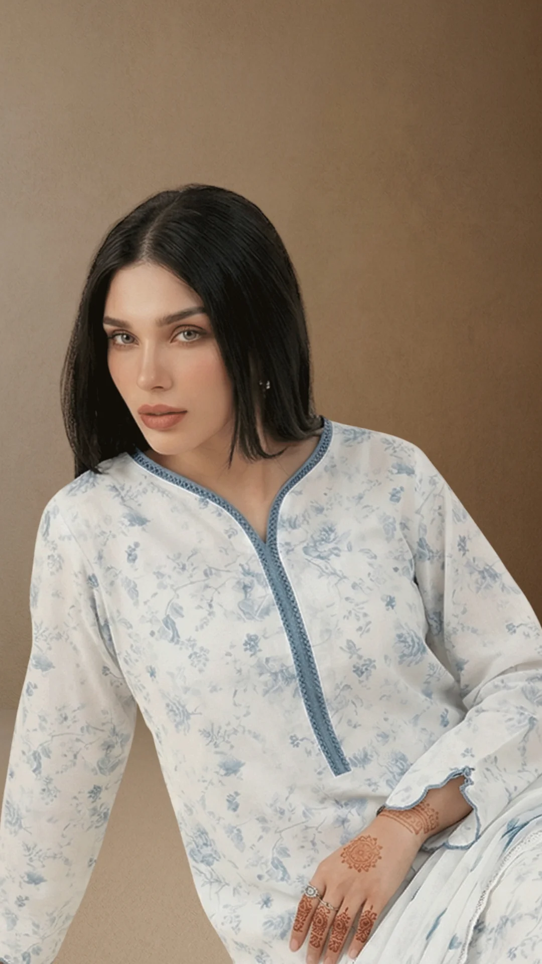 Soft Ciel - Printed Lawn Suit - Image 3