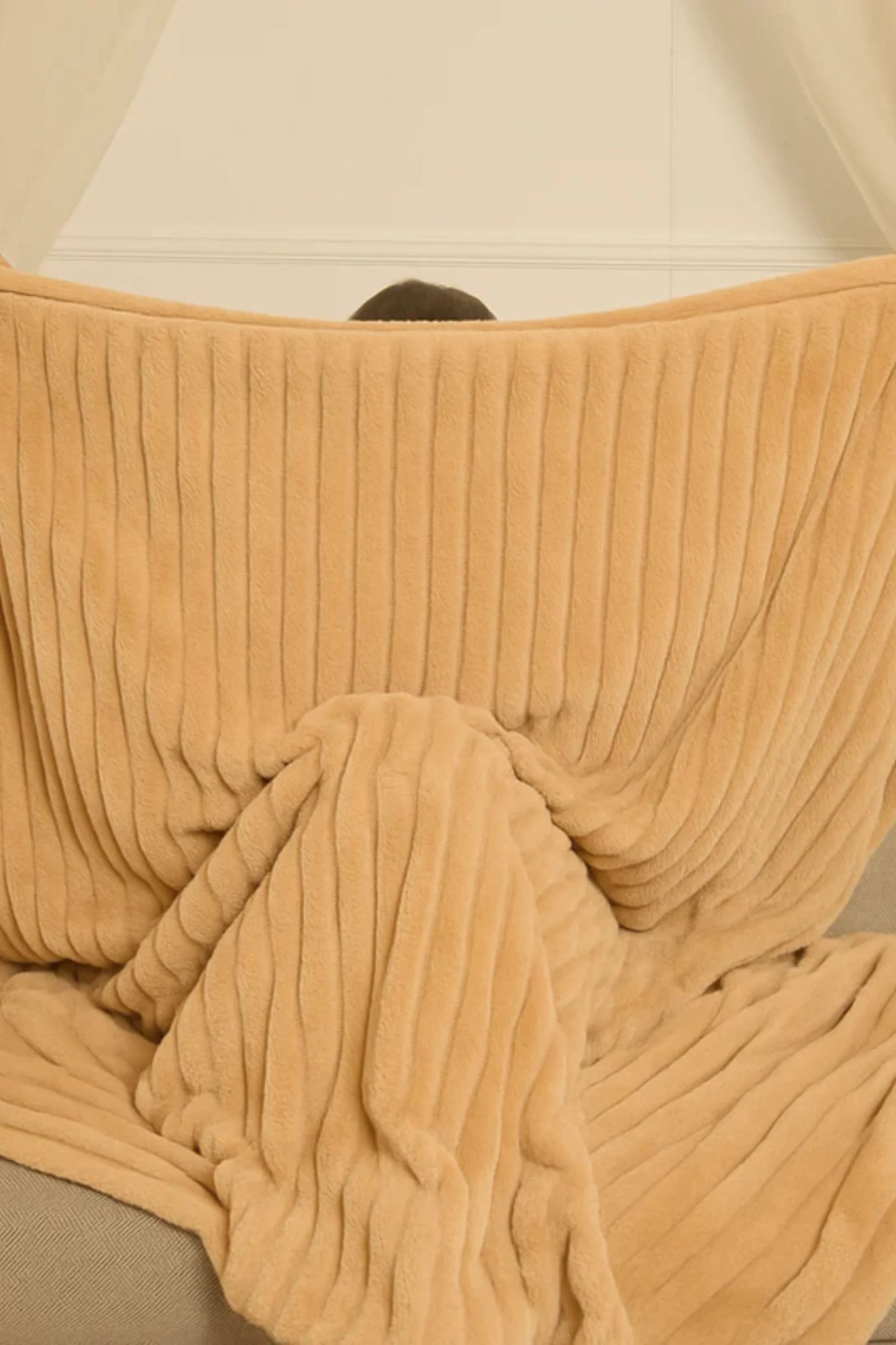 Striped Microfiber Plush Blankets - Image 8