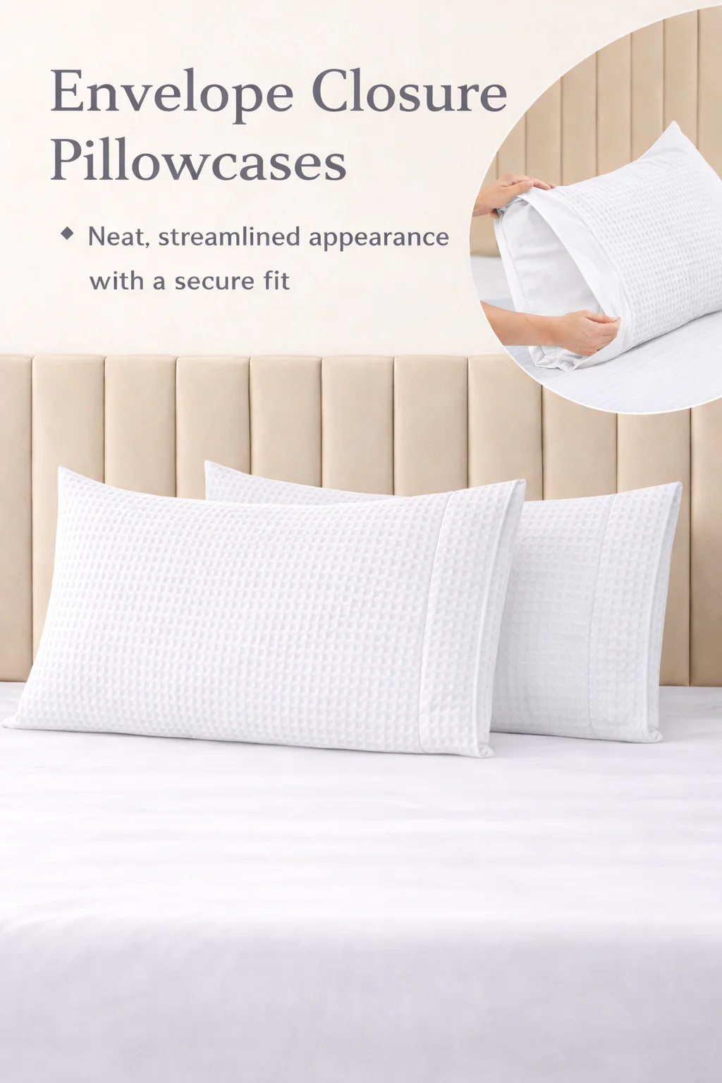White Waffle Duvet Cover Set - Image 3